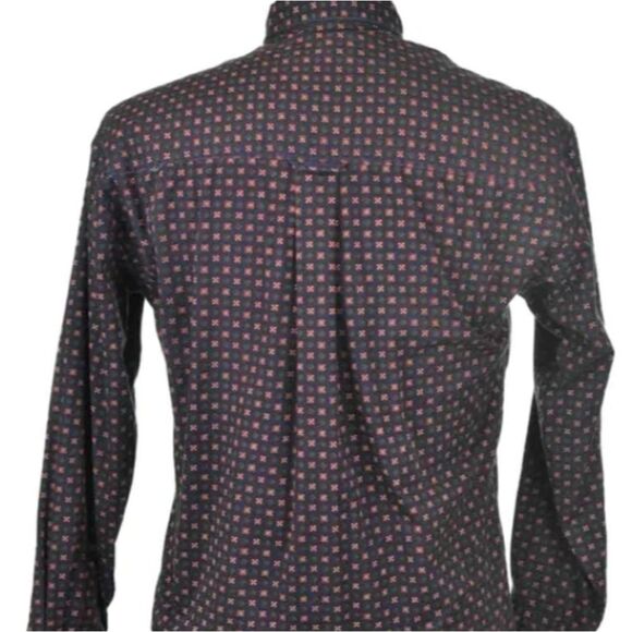 Chaps Ralph Lauren XL Navy Blue Logo Longsleeves Button Up Men's Shirt - Picture 2 of 9